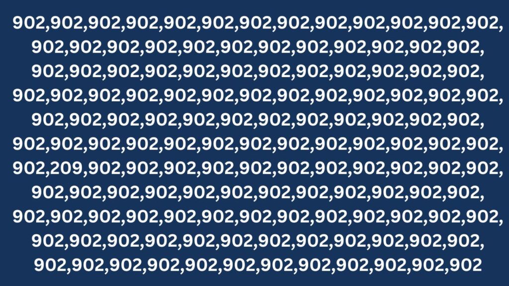 Optical Illusion: Find Out 209 in the picture, if you are a genius then find it in 13 seconds