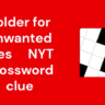 Folder for unwanted files NYT crossword clue
