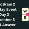 WordBrain 2 Holiday Event Day 2 December 3 2024 Answer