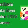 WordBrain Holiday Event December 4 2024 Answer